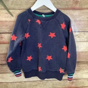 JOULES Sweatshirt Boys Navy With Red Stars Size 4